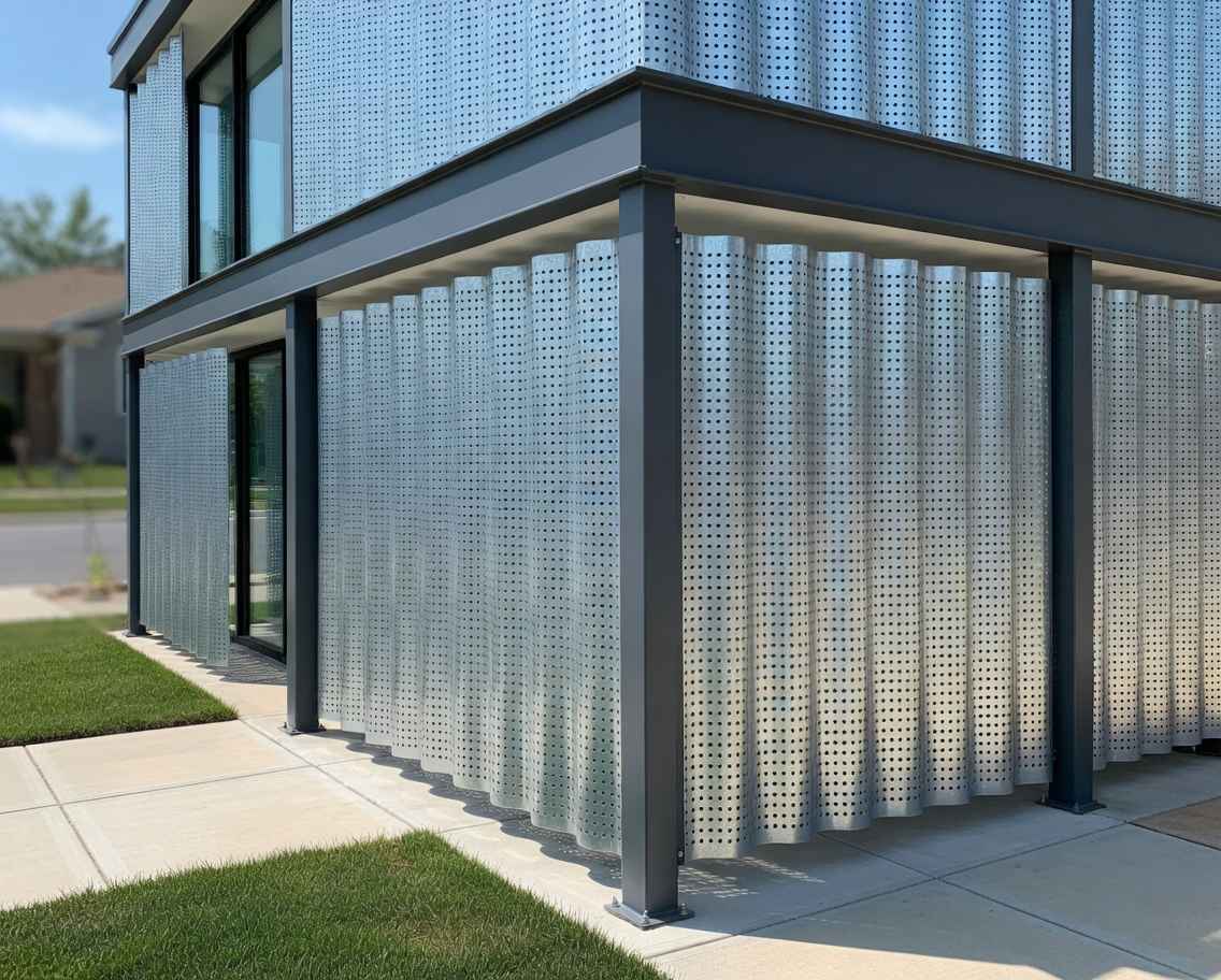 Перфорированный профлист Т92 для ограждений и экранов